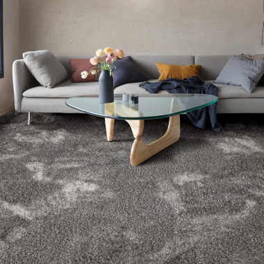 Moquette épaisse Éclat shaggy gris foncé - salon