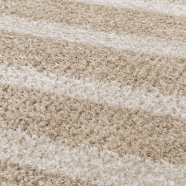 Tapis doux en matière recyclée - Soft Line - Beige - gros plan