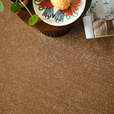 Tapis sur mesure - Chromaluxe - Noisette - vue du dessus