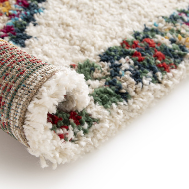 Tapis motif berbère - Kaya - Multicolore - envers