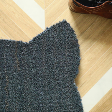 Paillasson Coco - Chat Miaou - Blue Jeans - vue de près