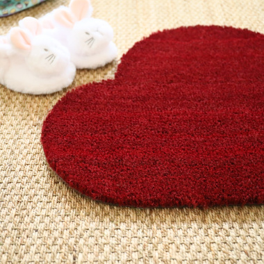 Paillasson coco Nuage rouge - gros plan