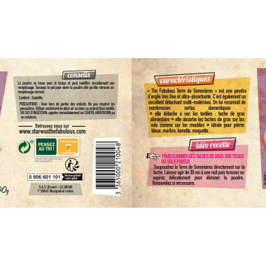 Terre de Sommières Starwax - 200g - étiquette