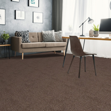 Moquette en polyester recyclé Re-cycle marron brun - bureau