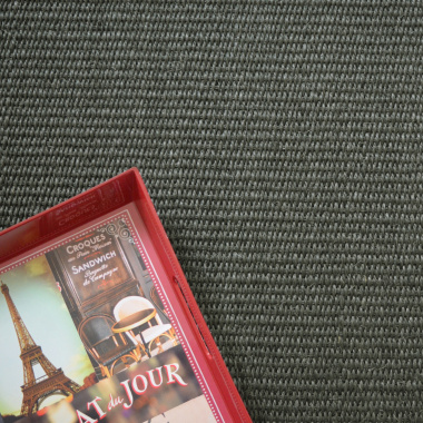 Tapis sur mesure Sisal Quintana anthracite - vue de haut