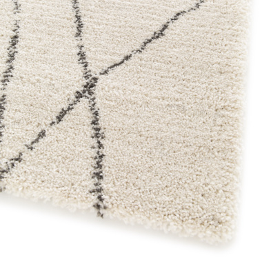 Tapis motif berbère - Aria - Blanc cassé - coin