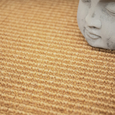 Tapis sur mesure Sisal Cuba paille dorée - gros plan