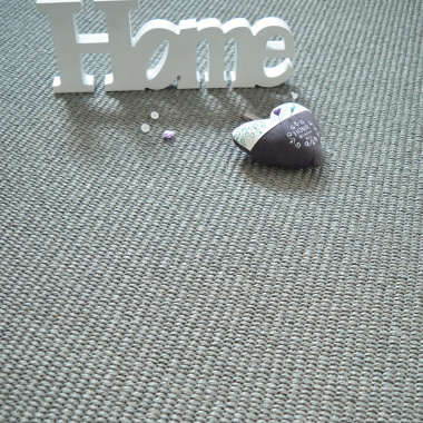 Tapis sur mesure Sisal Quintana - Gris - Vue de face