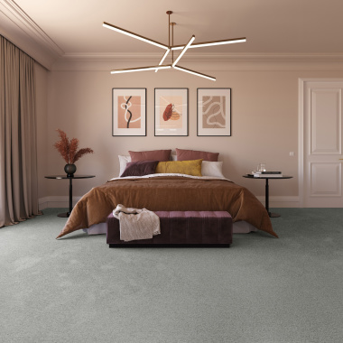 Moquette chambre résistante aux taches Chromaluxe gris