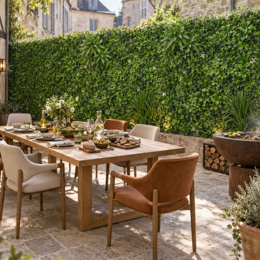 Mur végétal artificiel - Manoir champêtre - Intérieur et extérieur pour créer une terrasse à l’abri des regards