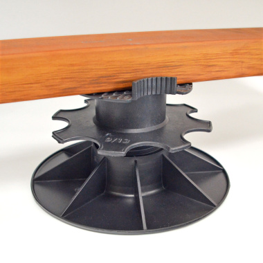 Plot terrasse - Lambourde larg. max. 72 mm - Hauteur réglable de 9 à 12,5 cm - Plot avec lambourde