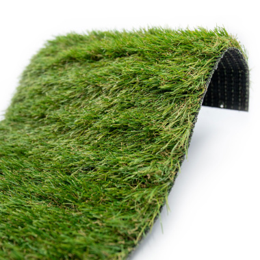 Brins réalistes et résilients du gazon Alice - 35 mm sur échantillon courbé