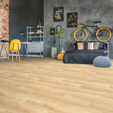 Sol Vinyle Textile Rénove acoustique - Imitation parquet naturel - Chambre