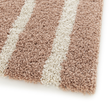 Tapis à poils longs Rainbow rose - coin