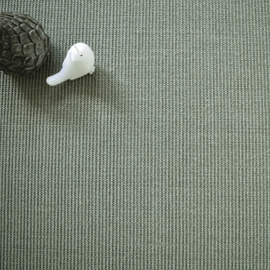 Tapis sur mesure Sisal Yucatan - Gris acier - vue du dessus