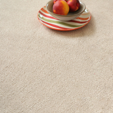 Tapis sur mesure en polyester recyclé Re-cycle beige - vue de près