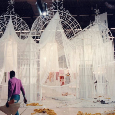 Coton gratté ignifugé couleur écru - décoration