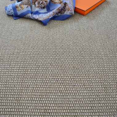 Tapis sur mesure Tissé plat Lombok silver - Vue de face