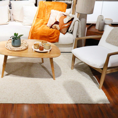 Tapis de salon ou chambre Bouclette crème fouettée - salon