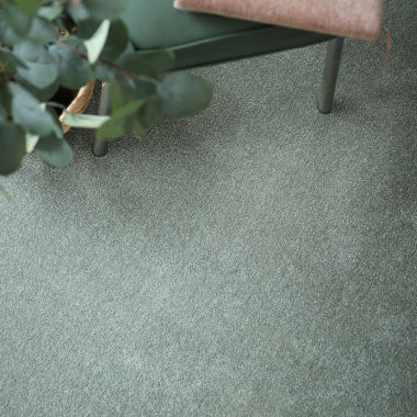 Moquette douce Hypnose vert sauge - vue de haut