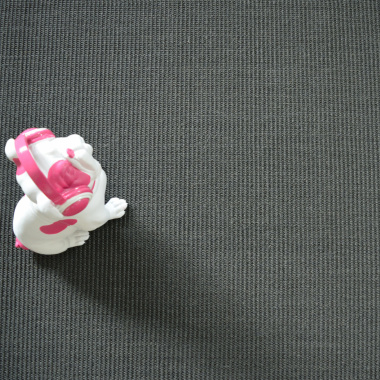 Tapis sur mesure sisal Yucatan anthracite - vue de haut