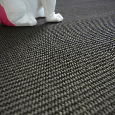 Tapis sur mesure sisal Yucatan anthracite - gros plan