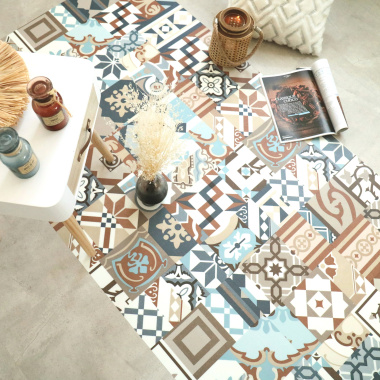 Mise en ambiance cosy avec dalles clipsables Mix and Match - Sol graphique et coloré