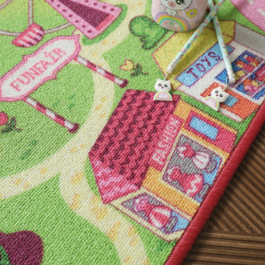 Tapis de jeu enfant circuit de voiture shopping - matière