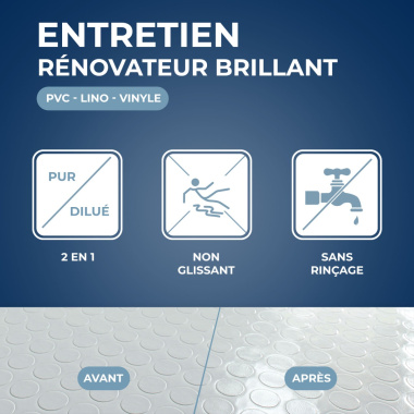 Bidon entretien brillant sol pvc 2 en 1 Starwax - consigne d'utilisation