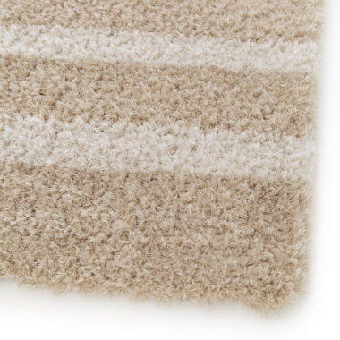 Tapis doux en matière recyclée - Soft Line - Beige - coin