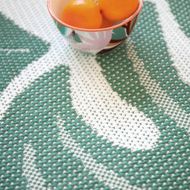 Tapis salon et extérieur Green tropical - gros plan