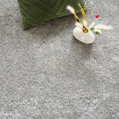 Moquette épaisse Éclat shaggy gris clair - vue du dessus