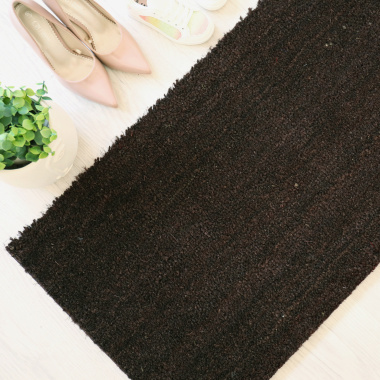 Paillasson - Tapis brosse Coco - Brun - Ep. 23mm - vue de haut