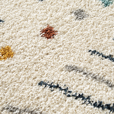 Tapis motif berbère - Tula - Multicolore - vue de près