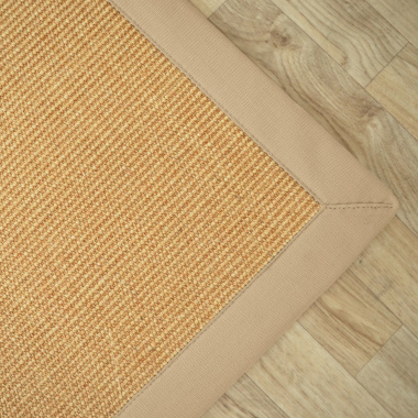 Tapis sisal Yucatan naturel ganse beige - coin