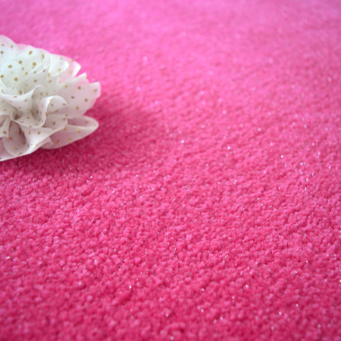 Tapis chambre d'enfant - Pailleté Flash Rose - gros plan