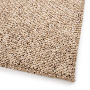 Tapis de salon ou chambre Bouclette marron praliné - coin