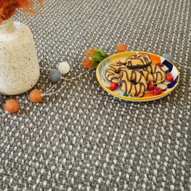 Laine et Sisal Caloundra grosses boucles - Gris - vue de près