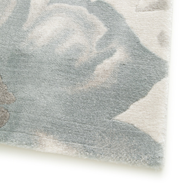 Tapis de salon motif floral - Dianthus - Beige et couleurs pastel - coin