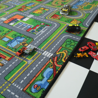 Tapis de jeu enfant circuit de voiture ville - chambre