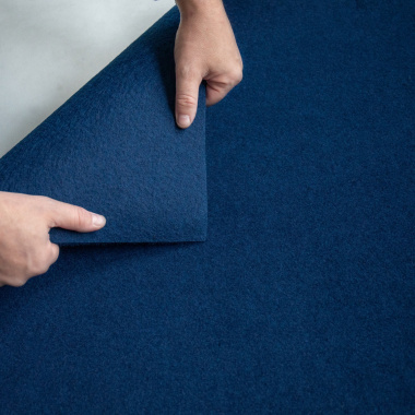 Revêtement de sol stand Revexpo Bleu Amiral, vue de la structure de l'envers