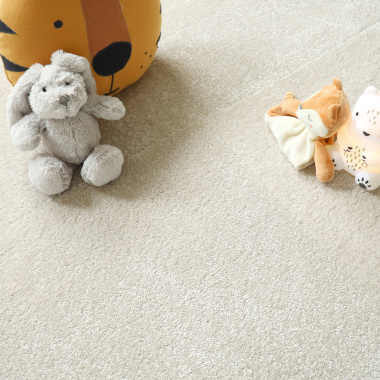 Dalle moquette velours - Blanc cassé - Vue de loin