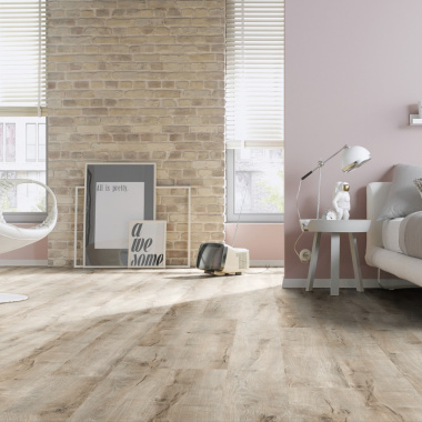 Parquet flottant Stratifié - Chêne Gris Saule - Chambre