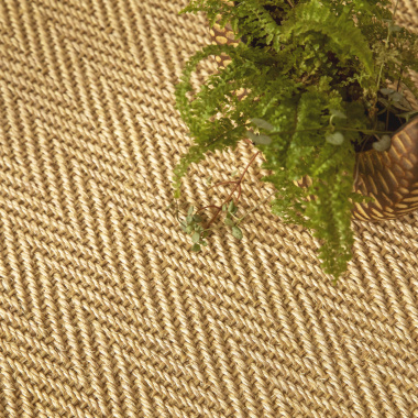 Moquette sisal Veracruz miel texture chevron fibres végétales naturelles