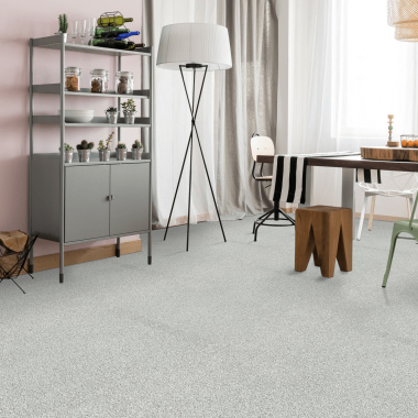 Moquette velours Feelings Balsan gris cristal - piece de vie