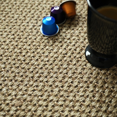 Tapis sur mesure sisal Slow ficelle lin - gros plan