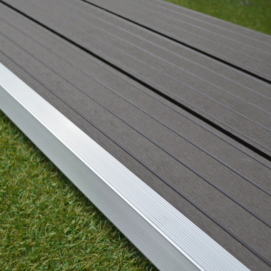 Profilé de finition aluminium terrasse - 220 cm - Profilé sur terrasse