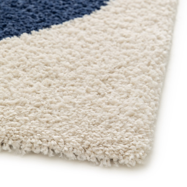 Tapis style berbère - Terre ancestrale - Bleu touareg, gris - coin