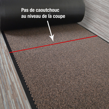 Tapis paillasson pour porte d'entrée marron anti-salissures, dos PVC résistant et stable