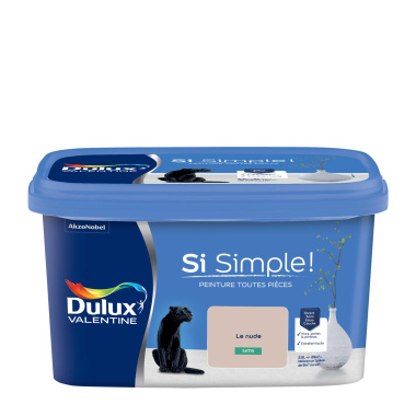 Dulux Valentine Si Simple! - Peinture toutes pièces - Satin Le Nude - étiquette